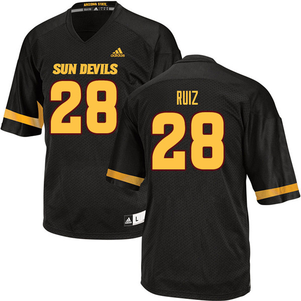 Men #28 Angel Ruiz Arizona State Sun Devils College Football Jerseys Sale-Black